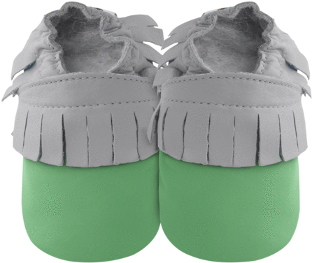 Army Man - Grey Leather Mini Mocs (480x470), Png Download