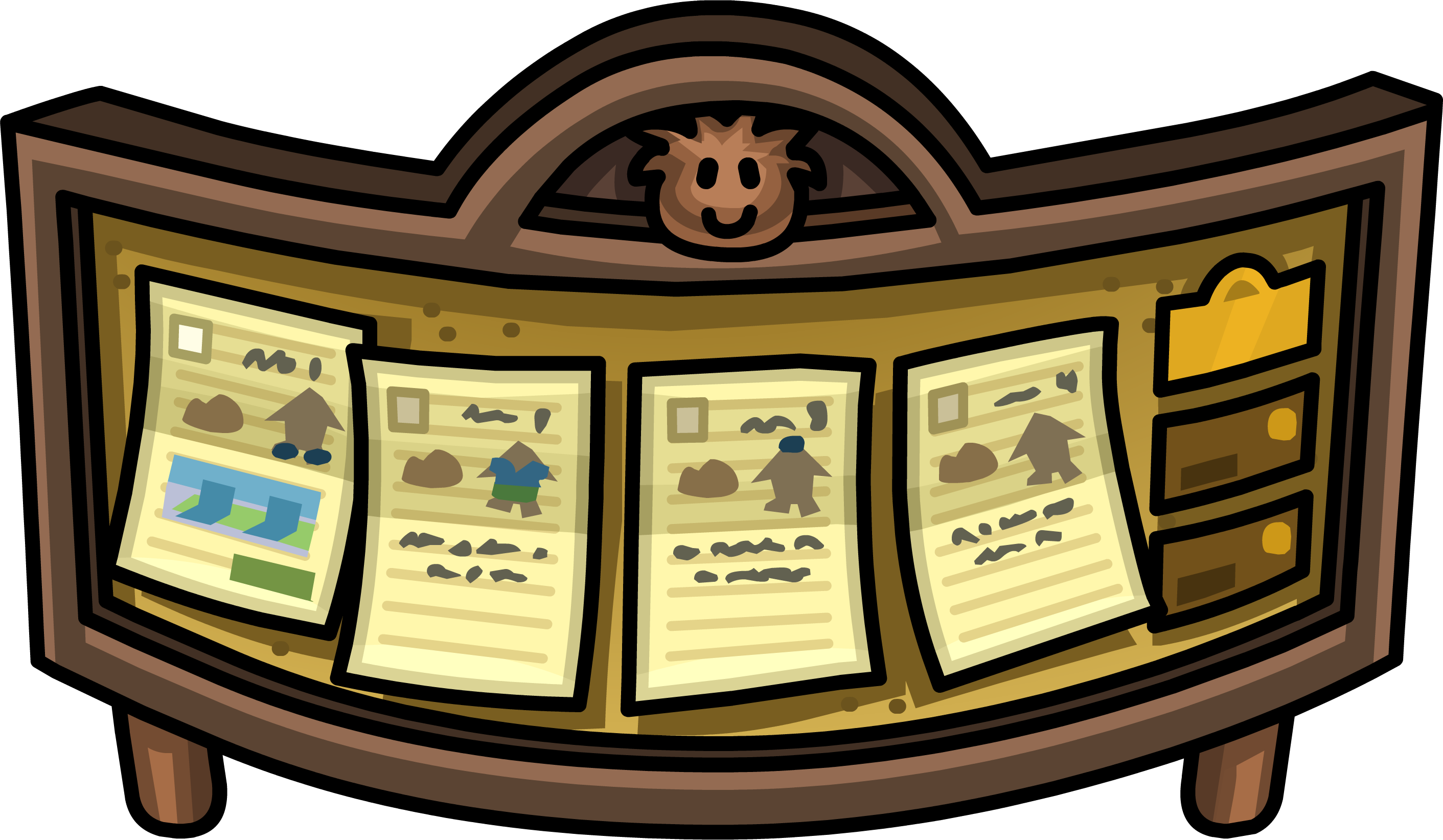 Puffle Hotel Notice Board - Illustration (2823x1643), Png Download