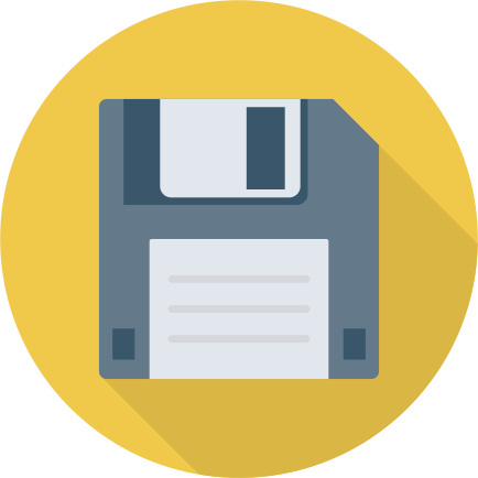 Floppy Discs Aka The Real Life Save Button Icon - Flat Save Icon Png (434x434), Png Download