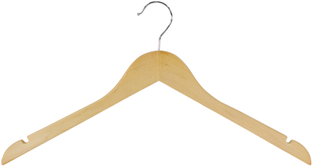 Natural Slim Coat Hangers - Wooden Pants Hangers Natural (492x492), Png Download