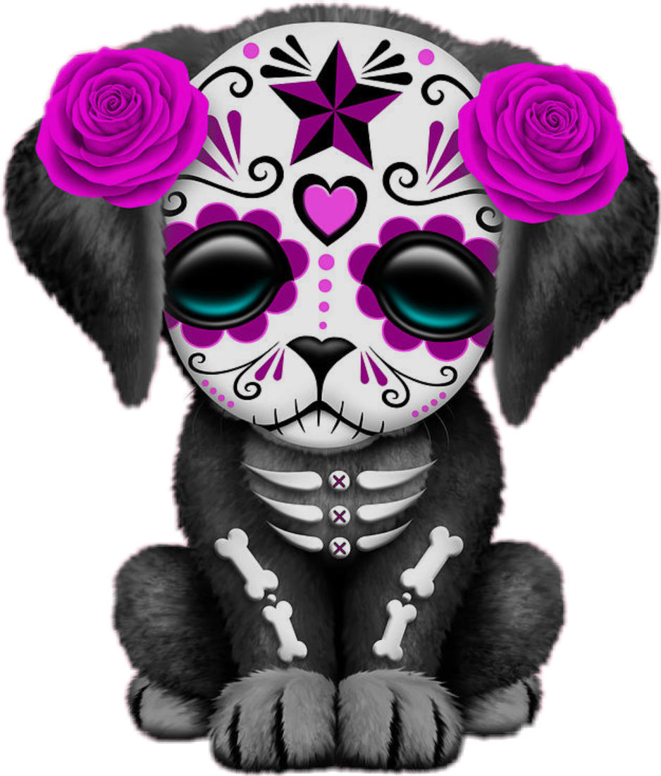 Cute Day Of The Dead Drawings (938x1101), Png Download