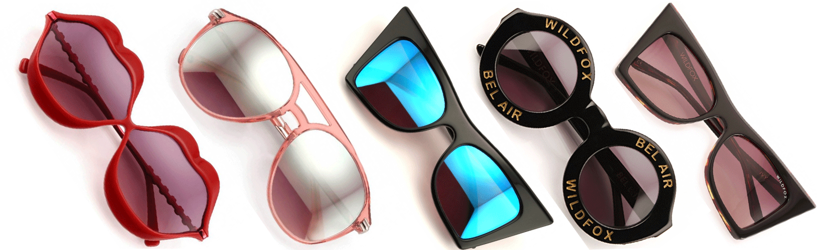 Making High Quality And Style Affordable, It's No Wonder - Wildfox Bel Air Eacbel000 Sunglasses (1629x500), Png Download