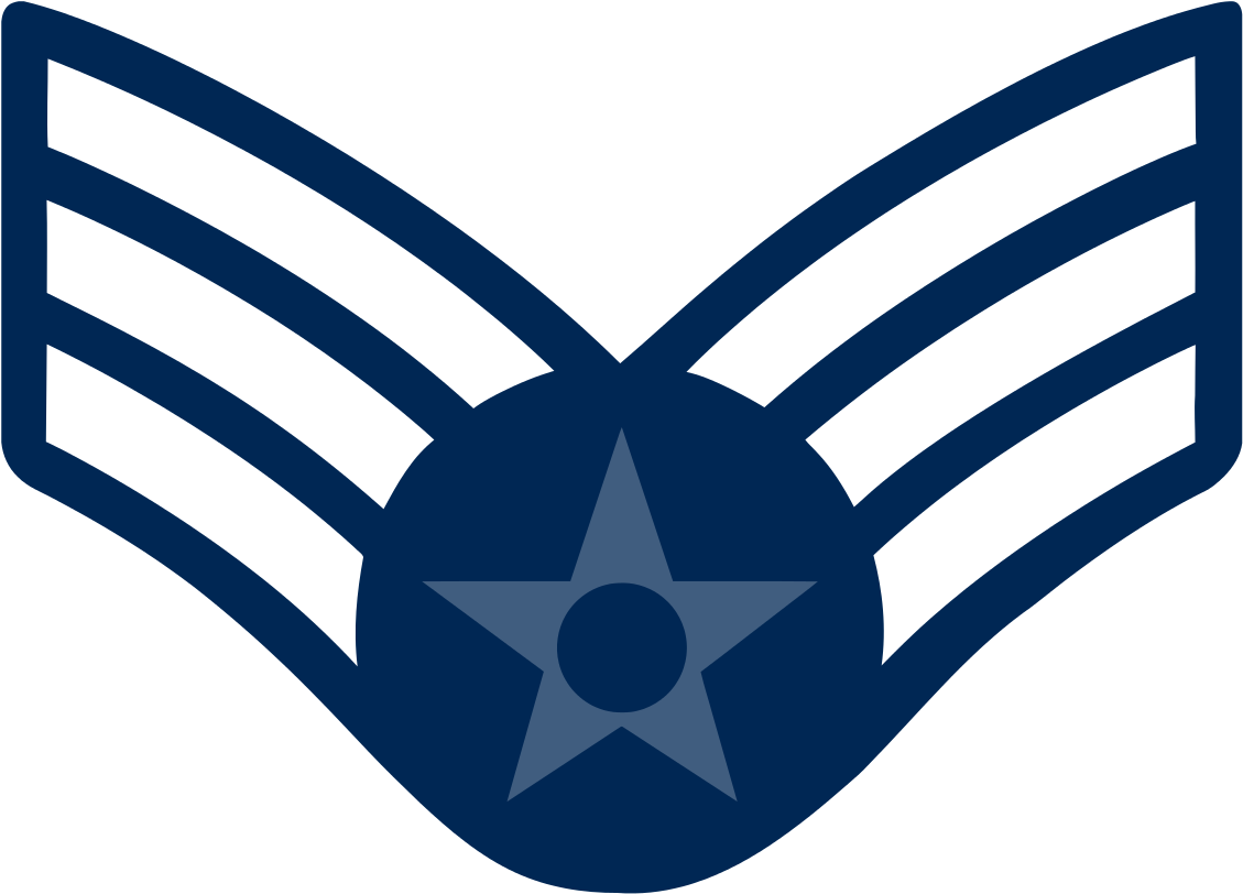 Military - Senior Airman Rank Insignia (1128x888), Png Download