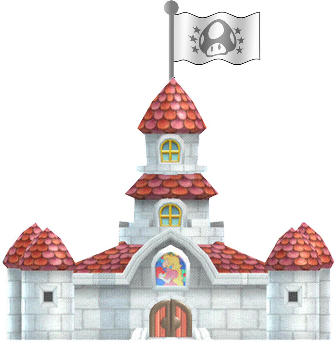 Peachs Castle Sm3dl3 - New Super Mario Bros Wii (1082x1104), Png Download