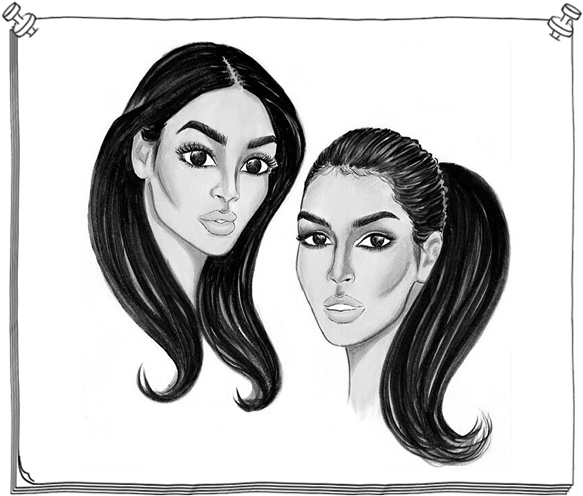 Sonia & Fyza Ali - Art (626x541), Png Download