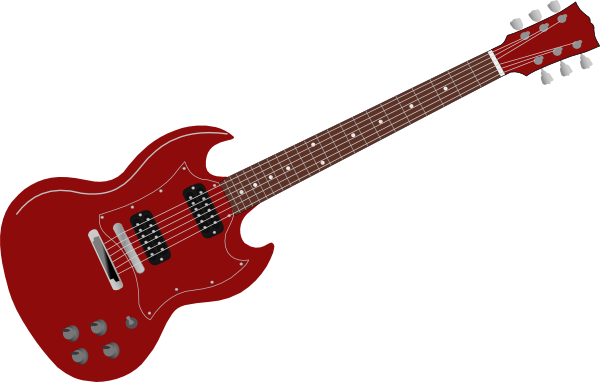 Guitarra Electrica Ibanez Roja (600x382), Png Download