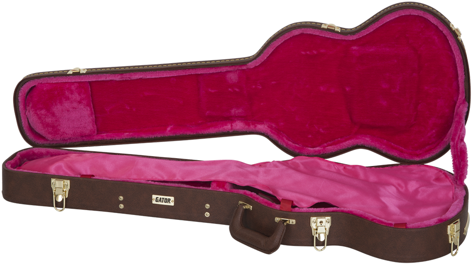 Gator Cases Gibson Sg® Guitar Deluxe Wood Case, Brown - Strap (1000x1000), Png Download