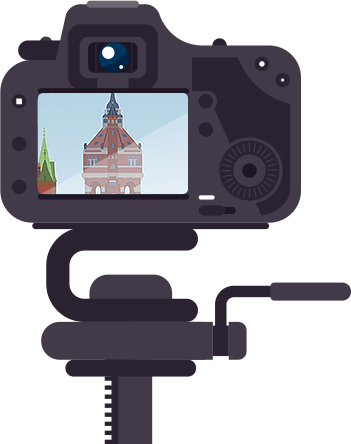 Viewpoints In Wrocław Check The Best Viewpoints In - رسم كاميرات (351x444), Png Download