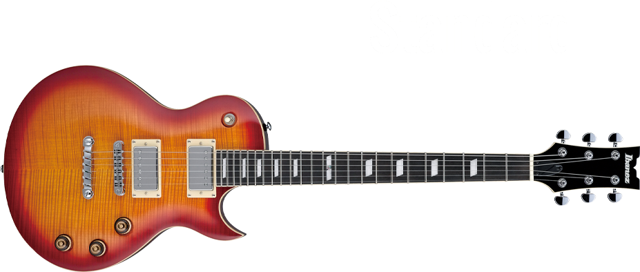 The 24 Fret, Two Octave Fretboard Of The Arz Surpasses - Ibanez Arz Series Arz200fm Electric Guitar Cherry Red (1200x403), Png Download