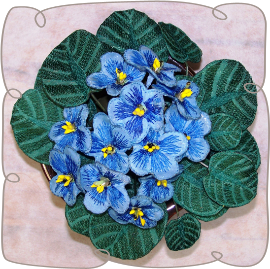 Fabric Blue African Violet - African Violet Light Blue Flowers (580x580), Png Download