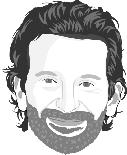 Bradley Cooper Dem Blu I's Caricate Of Bradley Cooper - Bradley Cooper (409x500), Png Download