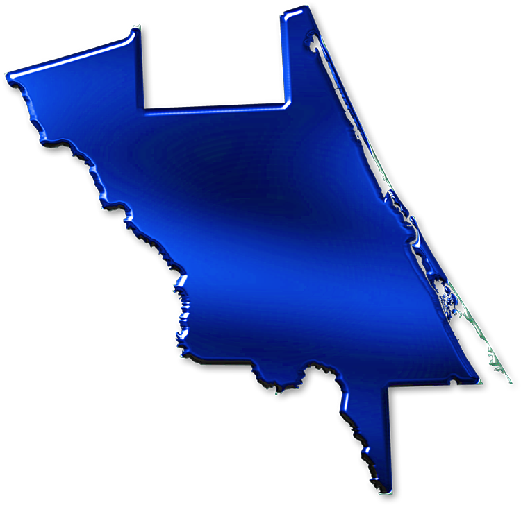 For Help With Png Maps, Or Deciding Which Format Of - Volusia County, Florida (768x742), Png Download