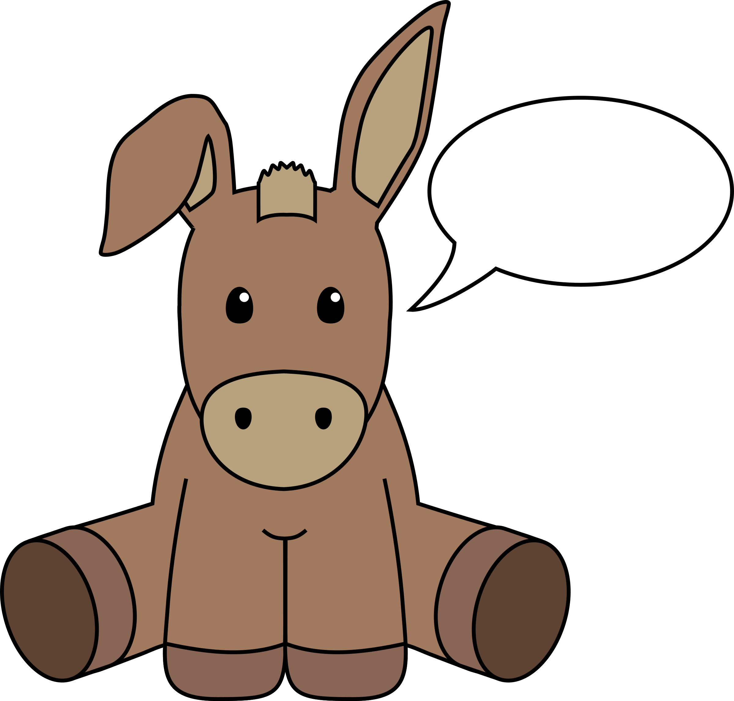 Big Image - Donkey Fool (2400x2292), Png Download