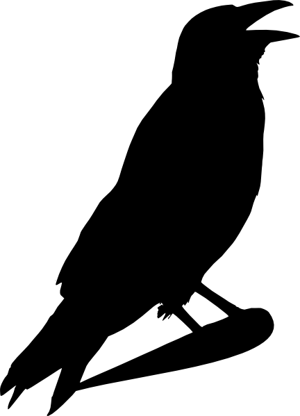 Black Crow Png Image - Clip Art Of Crow (432x599), Png Download