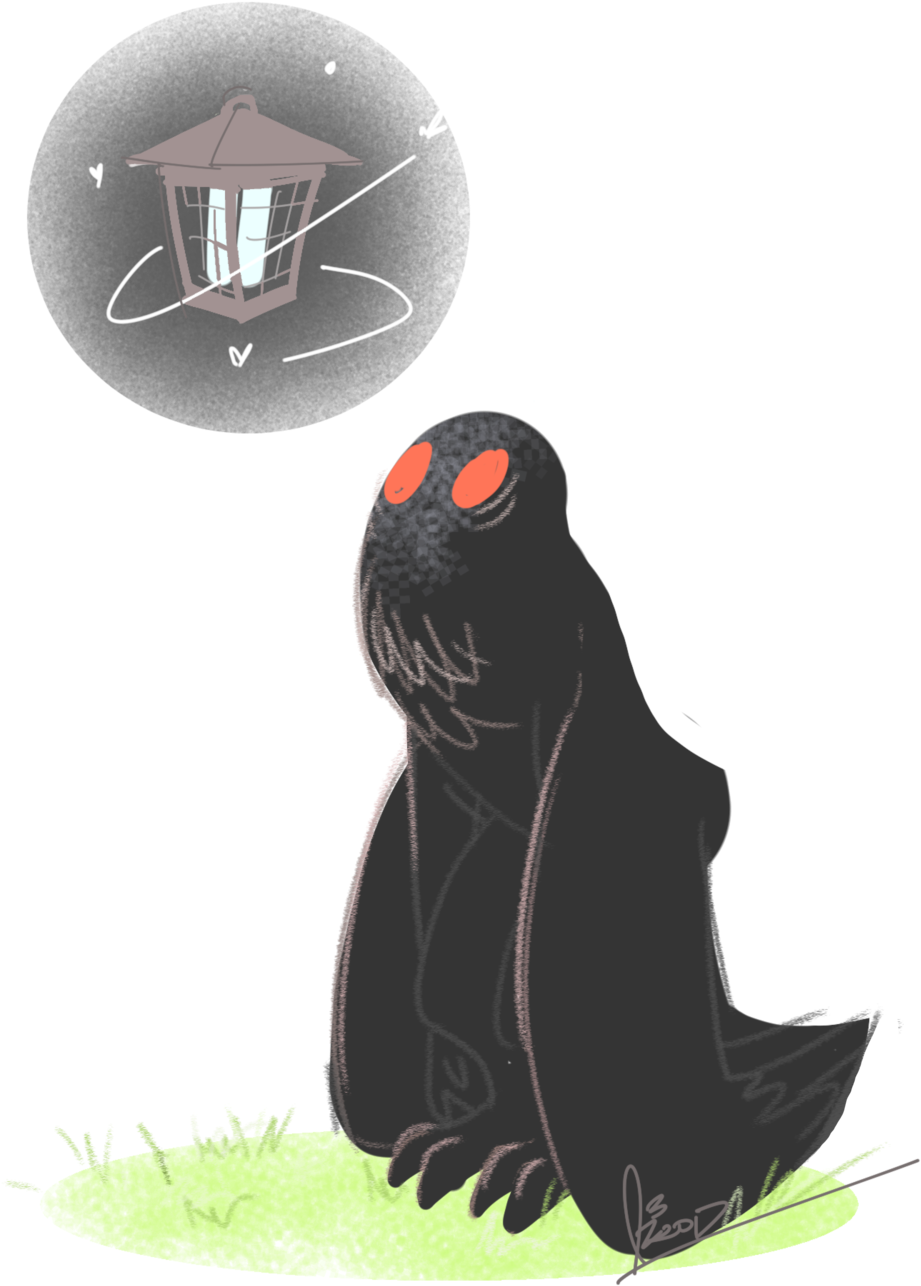 Mothman In The Summertime (1000x1500), Png Download