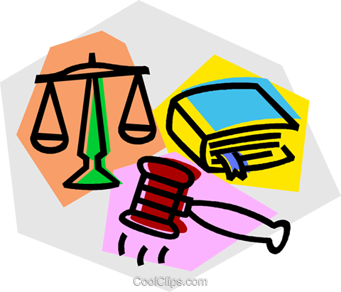 Gavel, Law Book, And Scales Of Justice Royalty Free - Regulation Clipart (480x411), Png Download