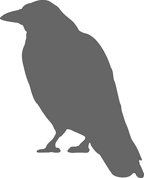 Gray Crow Svg Clip Arts 480 X 594 Px (480x594), Png Download