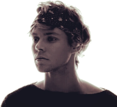 Ashton Irwin ♡ - Ashton Irwin Czarno Białe (409x374), Png Download
