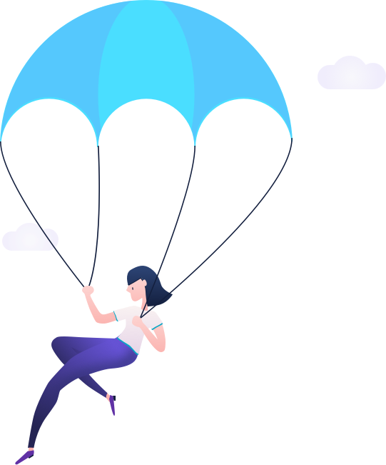 Parachuter - Real World (541x651), Png Download