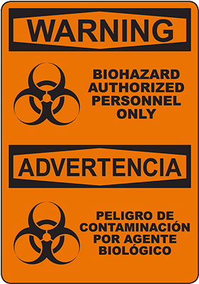 Warning Biohazard Authorized Personnel Only Bilingual - Biohazard Symbol (400x400), Png Download