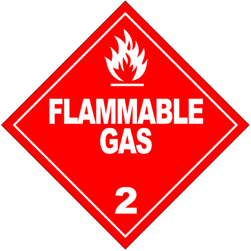 Flammable Gas Sign - Hazmat Flammable Sticker Decal (500x500), Png Download