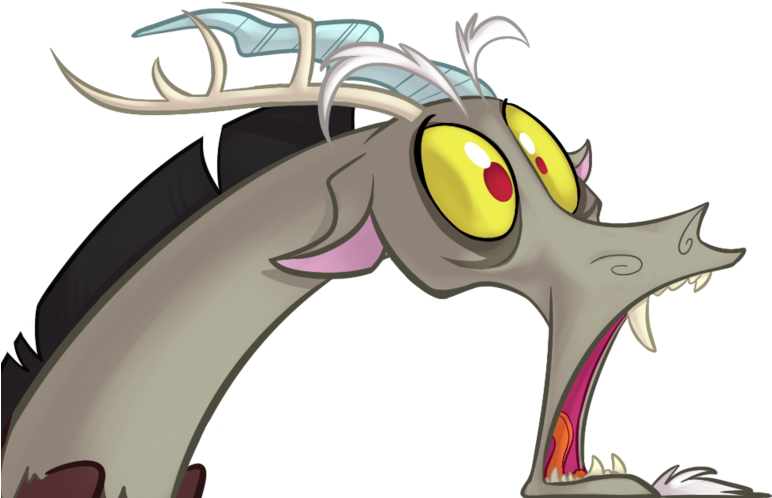 Mfw Mothman - My Little Pony Discord Shocked (771x600), Png Download