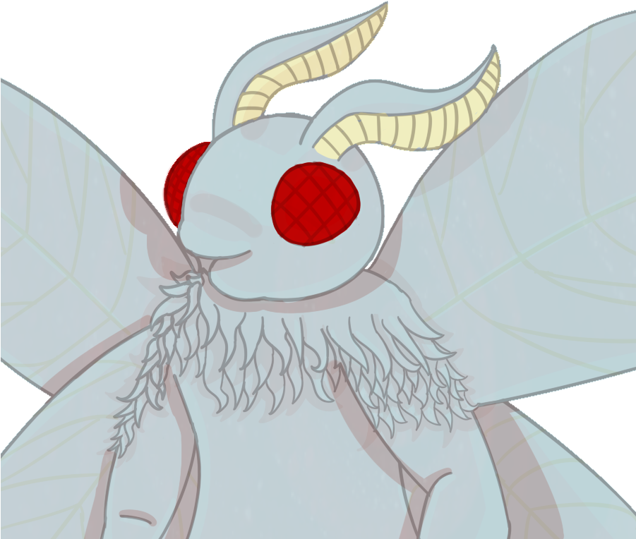 Mothman - Cartoon (900x900), Png Download