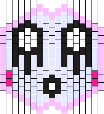 Pastel Suprised Mask Bead Pattern - Mask (358x393), Png Download