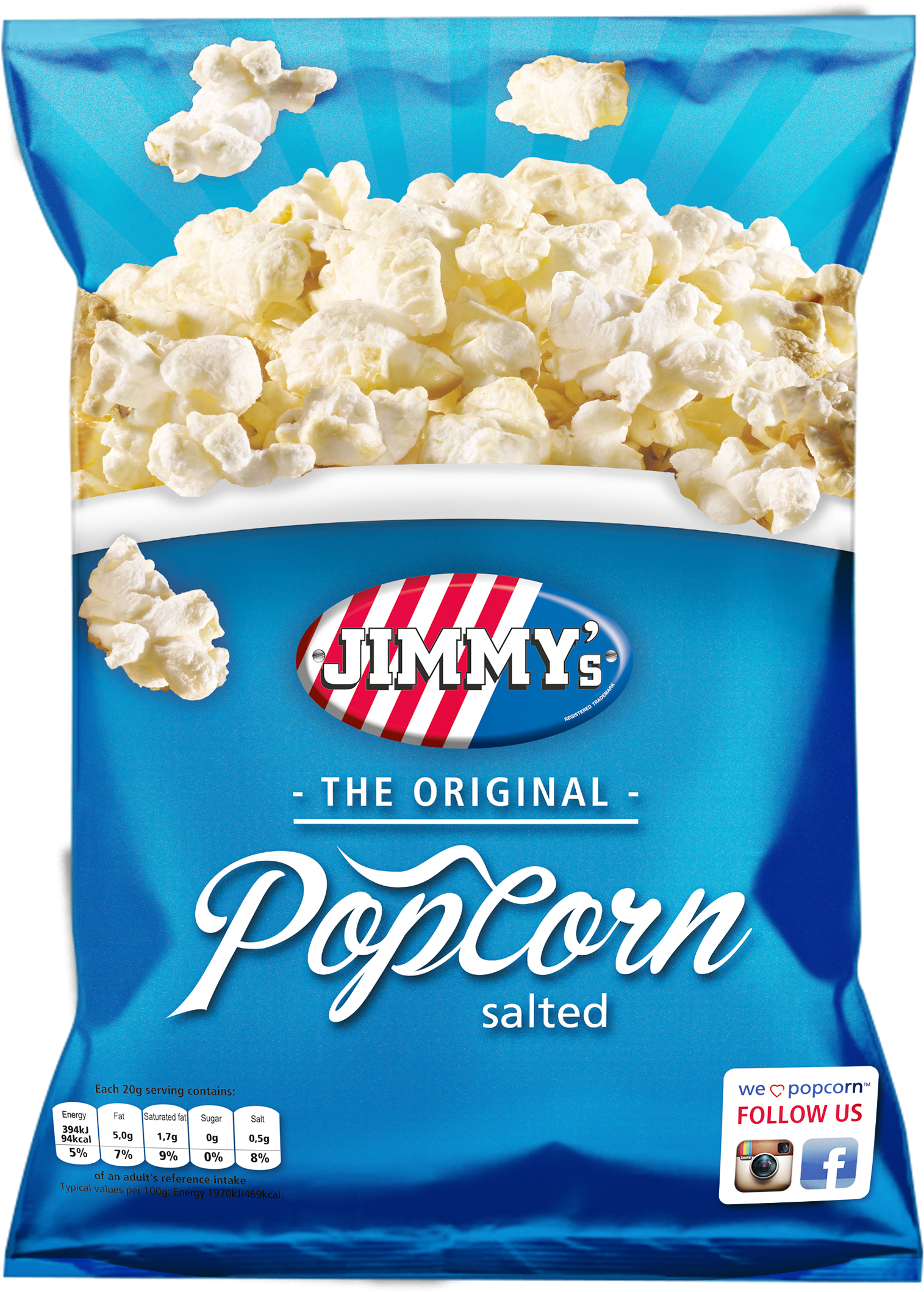 Salted - Popcorn Bag 100 Grams (1639x2188), Png Download