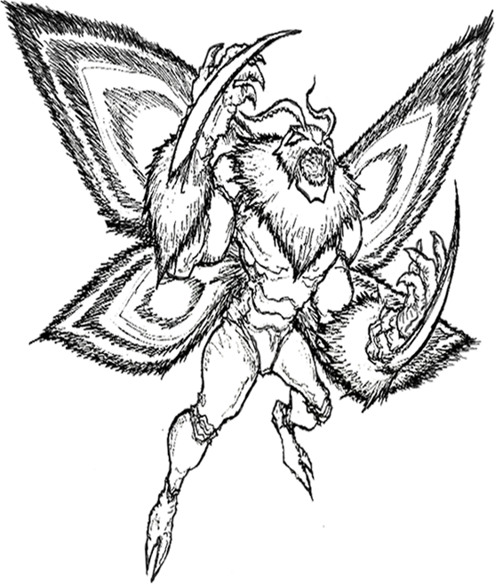 Mothman - Illustration (557x658), Png Download
