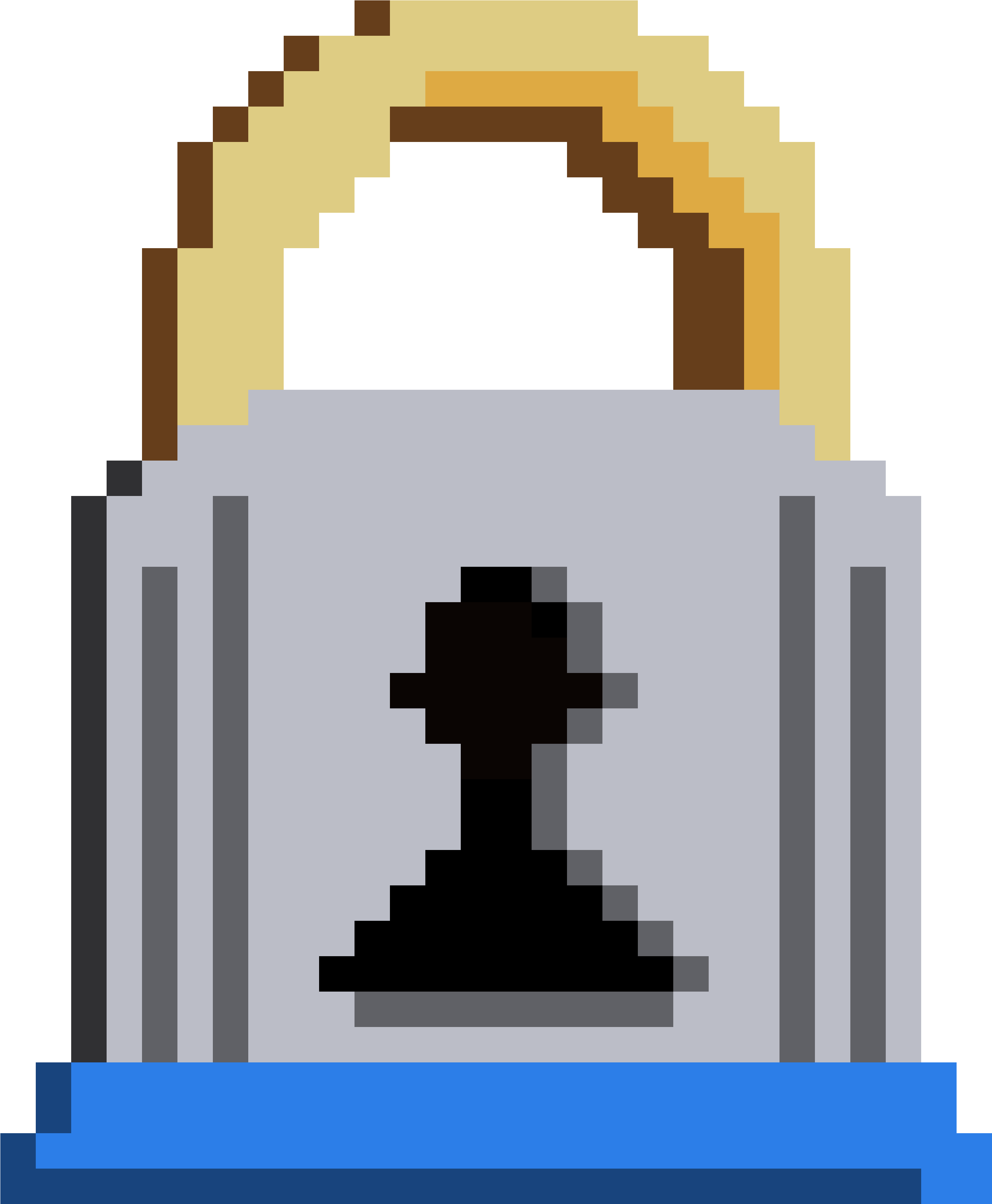 Lock - Lock Pixel Art Transparent (3900x4200), Png Download