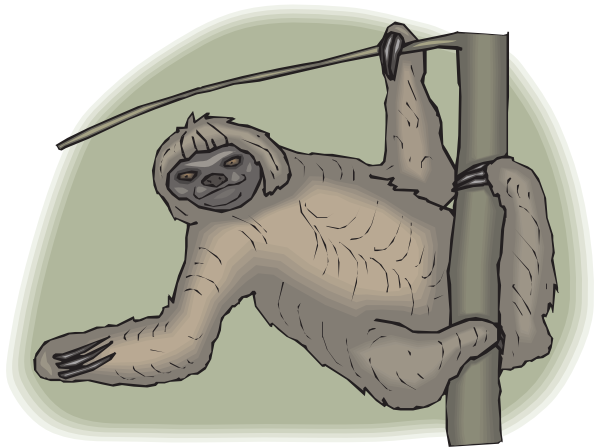 Sloth Waving Tote Bag, Adult Unisex, Natural (600x447), Png Download