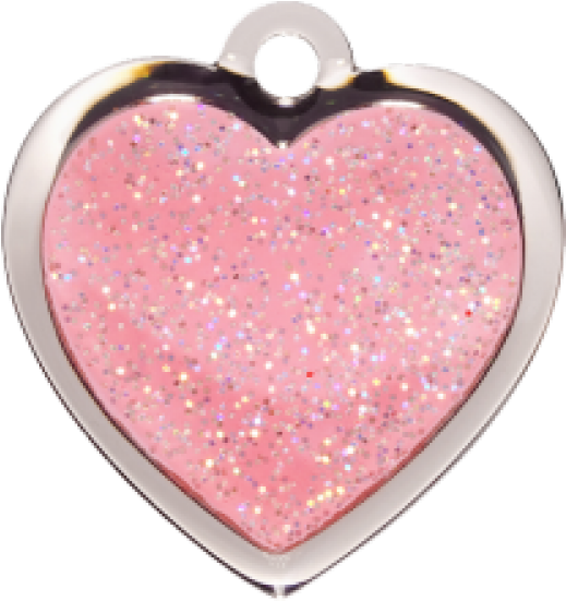 Pink Sparkle Heart Small - Tag Glitter Png (300x459), Png Download