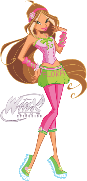 Flora Excercise - Winx Club Flora Season 4 (289x600), Png Download