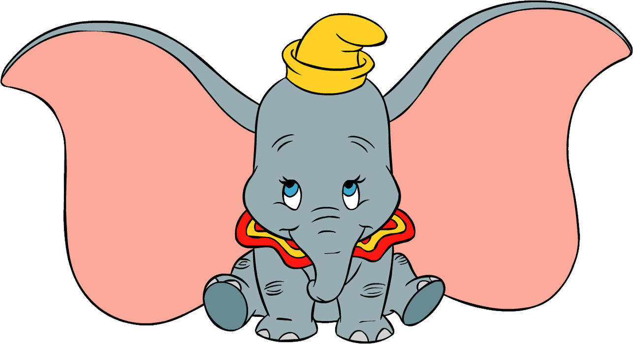 Elephant Ears Clipart - Dumbo Disney (1286x700), Png Download