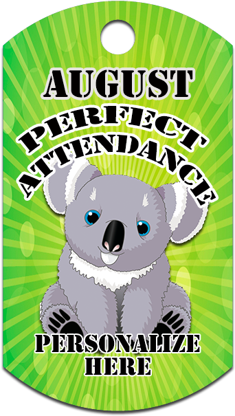 Koala Bear Perfect Attendance August - Cute Koala Bear Cartoon (390x645), Png Download
