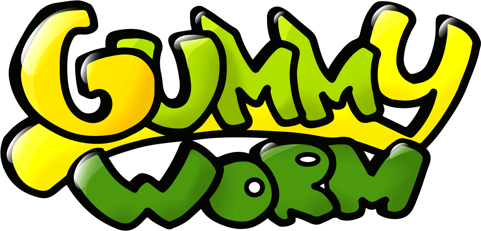 Gummy Worm Logo - Gummy Worms Clip Art (1600x900), Png Download