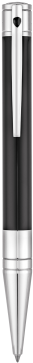 Chrome Finish Black Ballpoint Pen - Dupont Kugelschreiber (400x400), Png Download
