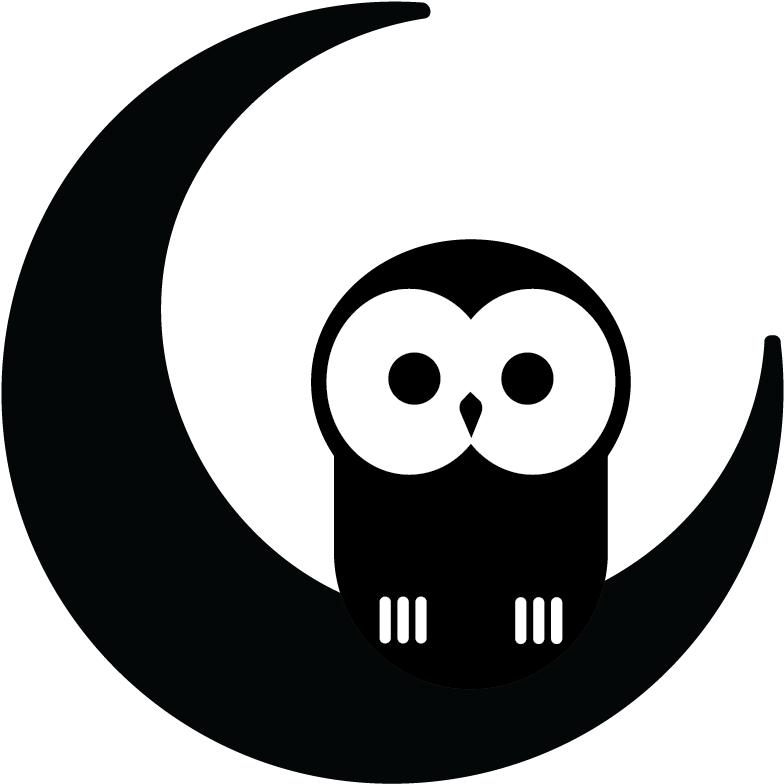 Snowy Owl Clipart Night Owl - Night Owl Black And White (821x826), Png Download