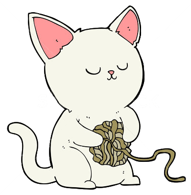 Kitten - Cartoon (390x400), Png Download