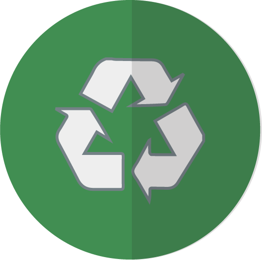 Accepted Materials - Recycle Icon White Png (540x537), Png Download