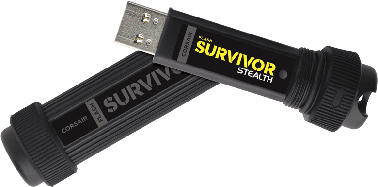 Corsair Flash Survivor Stealth Rugged And Waterproof - Corsair Flash Survivor Stealth 256gb Usb 3.0 Flash (800x430), Png Download