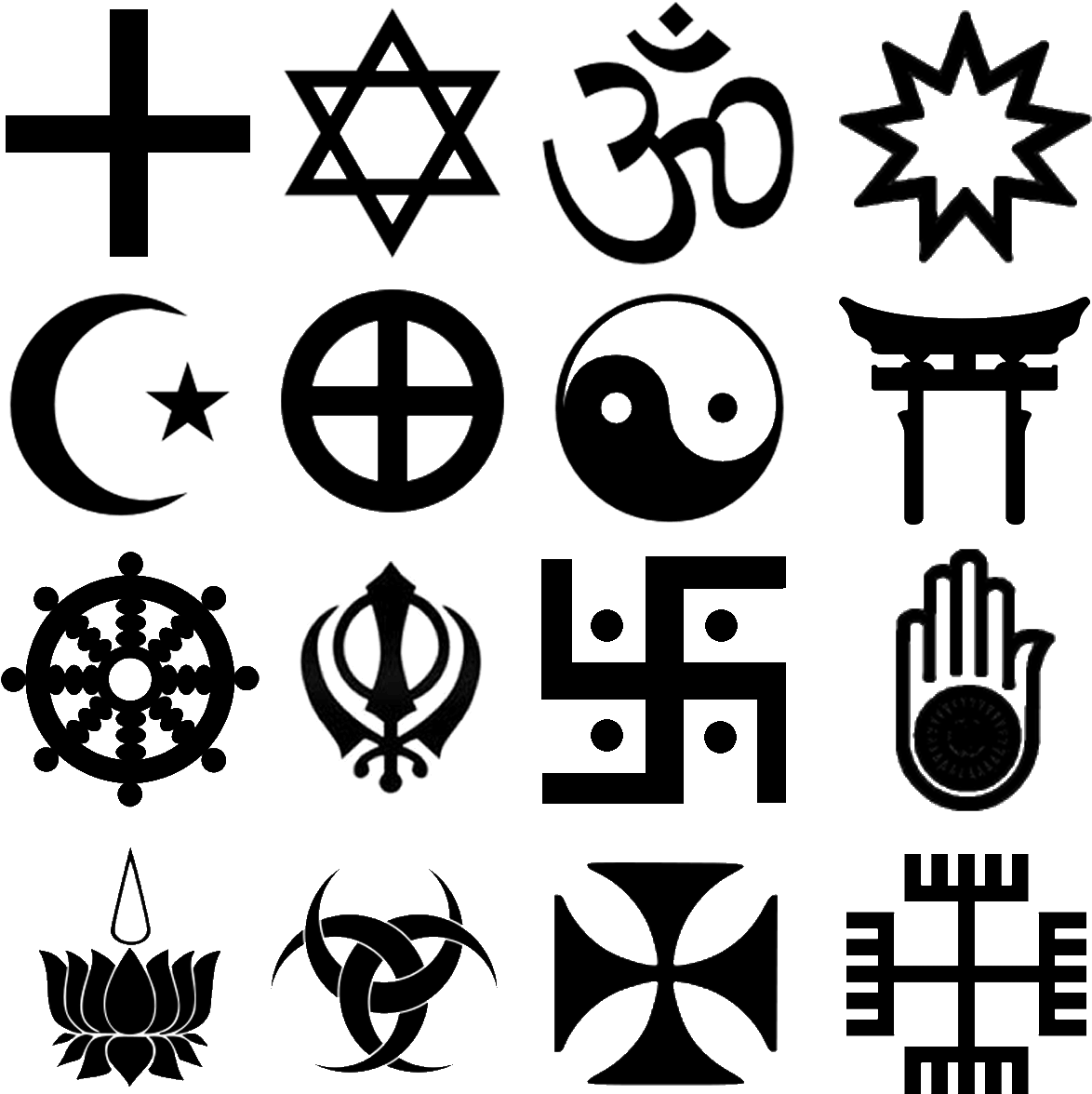 File - Religijnesymbole - Religious Symbols Png (1200x1200), Png Download
