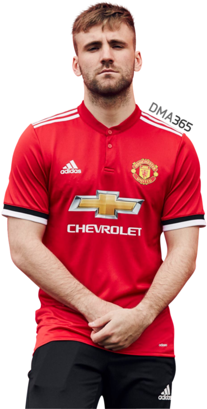 Luke Shaw Png - Manchester United 2017 Home (894x894), Png Download