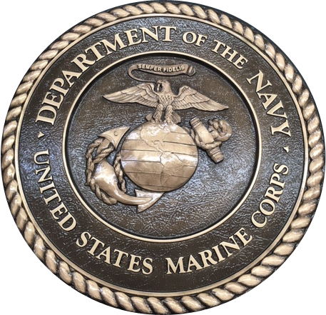 Marine Corps Cast Bronze Plaque - Marine Corps (457x441), Png Download