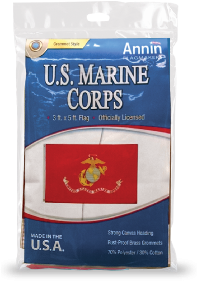 Marine Corps Military Flag 3 Ft - Annin Flagmakers 3418 Poly-cotton Usmc Flag, 3 X 5 (1200x1200), Png Download