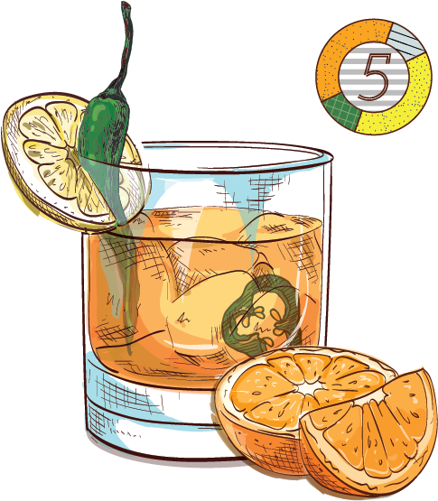 Cocktails Espirito Xvi Ultra Premium Small Batch Cachaça - Sour (638x726), Png Download