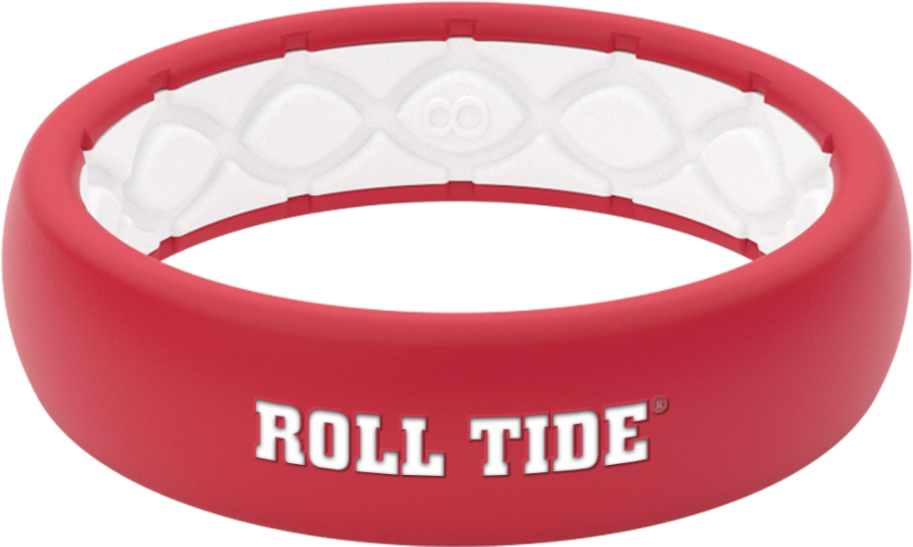 Thin Crimson Alabama Roll Tide Collegiate Silicone - Wedding Ring (1920x1280), Png Download