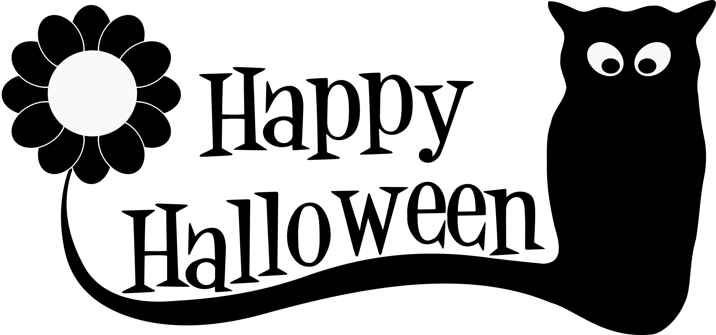 This Free Icons Png Design Of Halloween H 1 (2400x1124), Png Download