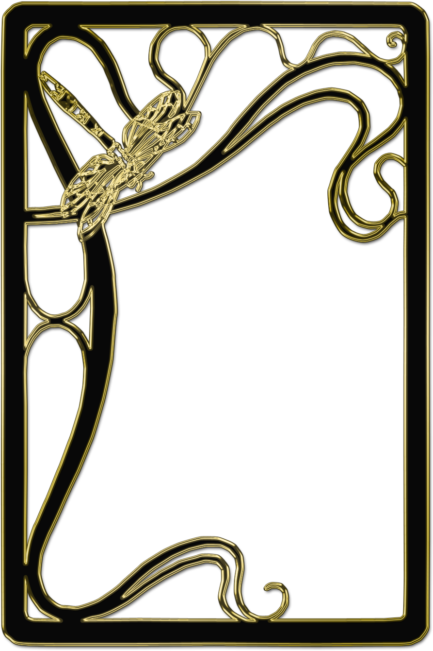 Art Nouveau Frame 2 By *nolamom3507 On Deviantart - Png Art Nouveau Border (900x1350), Png Download
